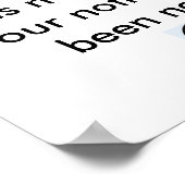 OPMERKING, Bedankt voor het opmerken van dit nieuw Poster (Hoek)