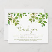 Opmerking: begrafenisdank | Achter elkaar Bedankkaart (Voorkant)