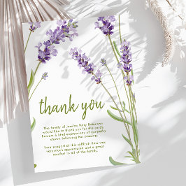 Opmerking: begrafenisdank | Behreavement Lavender Bedankkaart