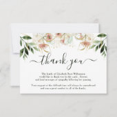 Opmerking: begrafenisdank | Bereavement | Eucalypt Bedankkaart (Voorkant)