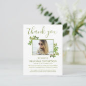 Opmerking: begrafenisdank | Foto Bedankkaart (Staand voorkant)