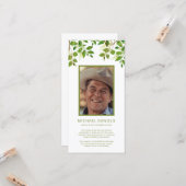 Opmerking: begrafenisdank | Memorial Foto Kaart (Voorkant / Achterkant in situ)