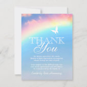 Opmerking: begrafenisdank | Regenboogvlinder Bedankkaart (Voorkant)