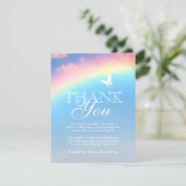 Opmerking: begrafenisdank | Regenboogvlinder Bedankkaart (Staand voorkant)