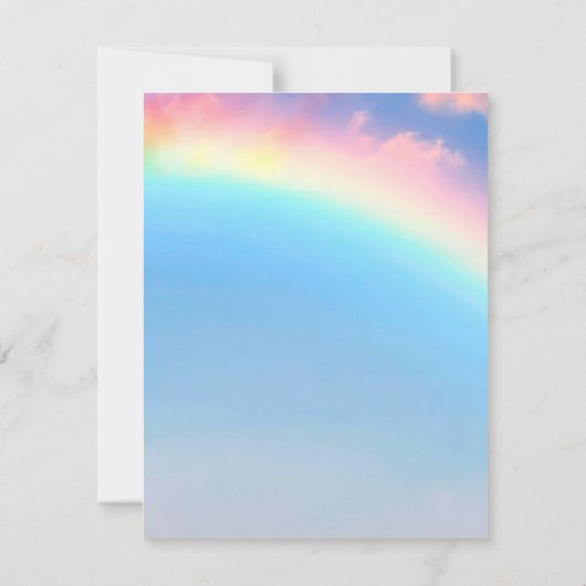 Opmerking: begrafenisdank | Regenboogvlinder Bedankkaart (Achterkant)