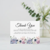 Opmerking: begrafenisdank | Succulent Bereavement Bedankkaart (Staand voorkant)