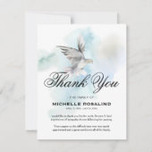 Opmerking: begrafenisdank | Sympathie Dove Bedankkaart (Voorkant)