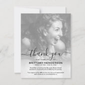 Opmerking: begrafenisdank | Sympathie Foto Bedankkaart (Voorkant)