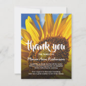 Opmerking: begrafenisdank | Vibrant Sunflower Bedankkaart (Voorkant)
