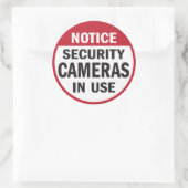 Opmerking: Beveiligingscamera's in gebruik sticker (Tas)