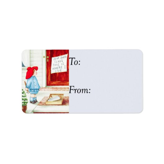  opmerking bij het Label van Santa Gift (Voorkant)