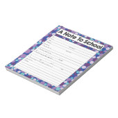 Opmerking: Blocnote voor leraren, schoolafwezighei (Linkerzijde)