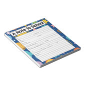 Opmerking: Blocnote voor leraren, schoolafwezighei (Schuin)