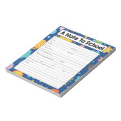 Opmerking: Blocnote voor leraren, schoolafwezighei (Linkerzijde)