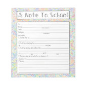 Opmerking: Blocnote voor leraren, schoolafwezighei (Voorkant)