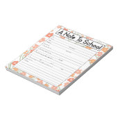 Opmerking: Blocnote voor leraren, schoolafwezighei (Linkerzijde)