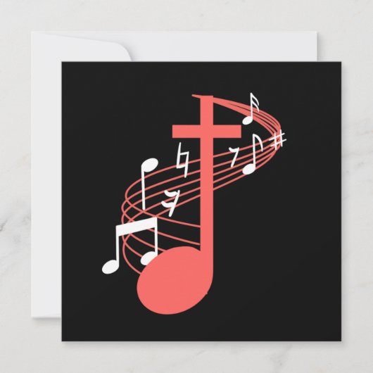 Opmerking: Cross Clef Church Choir Choral Music Ch Kaart (Voorkant)