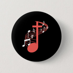 Opmerking: Cross Clef Church Choir Choral Music Ch Ronde Button 5,7 Cm