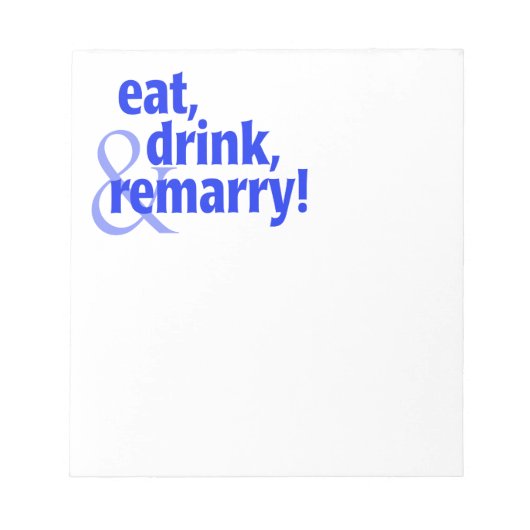 Opmerking Drink eten Notitieblok (Voorkant)