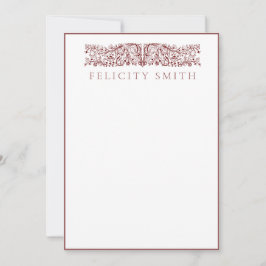 Opmerking: Elegant  botanisch patroon Bedankkaart