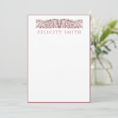 Opmerking: Elegant botanisch patroon Bedankkaart (Staand voorkant)