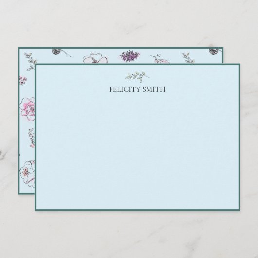 Opmerking: elegant vlak modern bedankkaart (Voorkant / Achterkant)