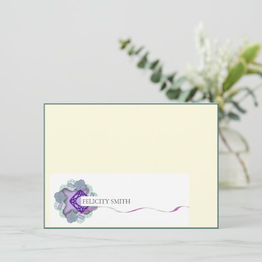 Opmerking: elegant vlak modern bedankkaart (Staand voorkant)