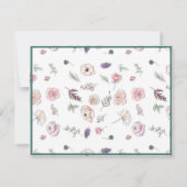 Opmerking: elegante platte, moderne botanische voo bedankkaart (Achterkant)