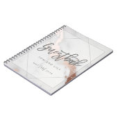 OPMERKING EN METALLIC WEDDING GUESTBOOK NOTEPAD NOTITIEBOEK (Linkerzijde)