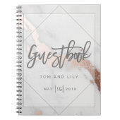 OPMERKING EN METALLIC WEDDING GUESTBOOK NOTEPAD NOTITIEBOEK (Voorkant)