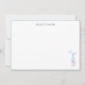 Opmerking: Flatante platte, moderne botanische act Bedankkaart (Voorkant)