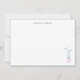 Opmerking: Flatante platte, moderne botanische act Bedankkaart