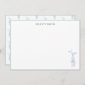 Opmerking: Flatante platte, moderne botanische act Bedankkaart (Voorkant / Achterkant)