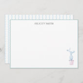 Opmerking: Flatante platte, moderne botanische act Bedankkaart (Voorkant / Achterkant)