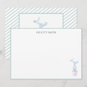 Opmerking: Flatante platte, moderne botanische act Bedankkaart (Voorkant / Achterkant)