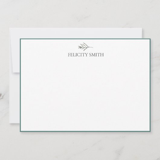 Opmerking: Foliumhoudende flat van legant Bedankkaart (Voorkant)