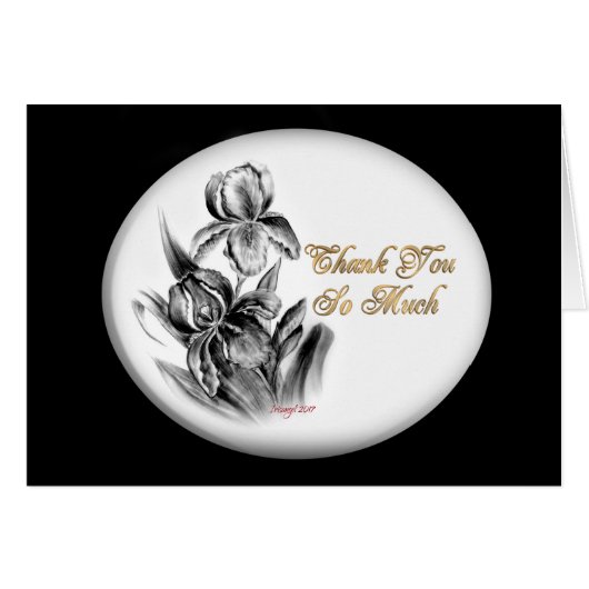 Opmerking: kaart, Iris sketch (Voorkant Horizontaal)