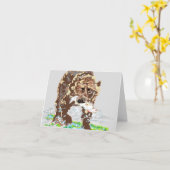 Opmerking: Kaart leeg binnenin / Beer drazzly (Gele Bloem)