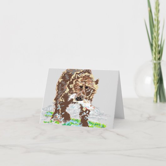 Opmerking: Kaart leeg binnenin / Beer drazzly (Voorkant)