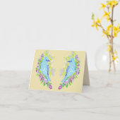 Opmerking: Kaart leeg in / Blauwe vogels (Gele Bloem)