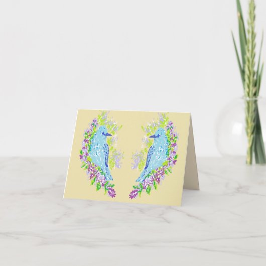 Opmerking: Kaart leeg in / Blauwe vogels (Voorkant)