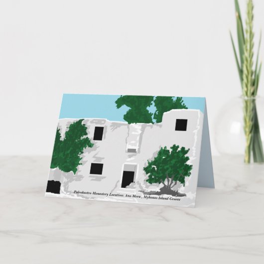 Opmerking: Kaart leeg in het klooster Paleokastro (Voorkant)