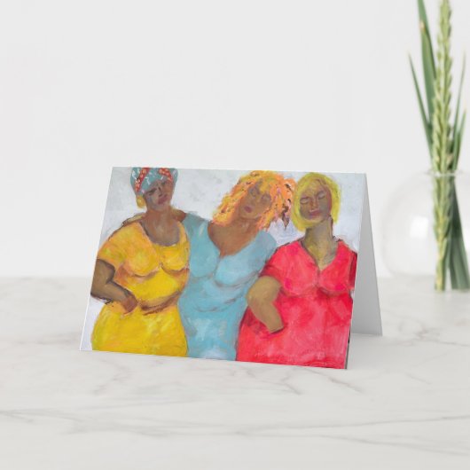 Opmerking kaart meisjes hebben plezier (Voorkant)