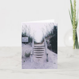 Opmerking Kaart met Beach Scene