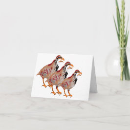 Opmerking Kaart: patrijs Notitiekaartje