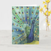 Opmerking Kaart - Pauw (Gele Bloem)