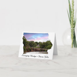 Opmerking Kaart - Swinging Bridge, Iowa Herfsten, 