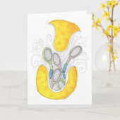 Opmerking Kaart -Tennisbal Verrassing (Gele Bloem)