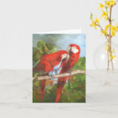 Opmerking Kaart - Tropische vogels (Gele Bloem)