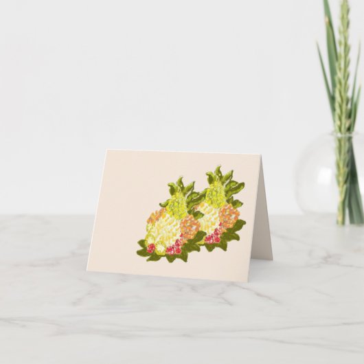 Opmerking Kaart: Tropische vruchten Bedankkaart (Voorkant)